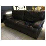 Couch Electric recliner brown leather w/power cor