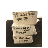 Lot of 10mm, 41 and 45 cal bullets for reloading