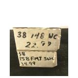 Lot of 38 cal bullets for reloading - writing on