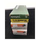 47 rounds 22-250 Rem ammo - and some brass