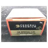 Box of 20 Federal Premium 38 Spl +P Personal
