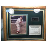 Framed stan musial autographed picture