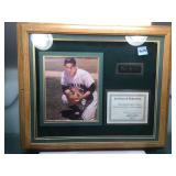 Framed yogi berra autographed picture