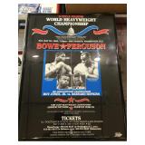 Framed boxing poster