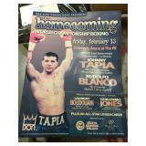 Johnny tapia boxing poster faded signature