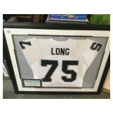 Howie long framed autographed jersey