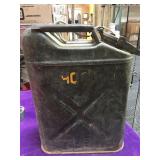 Vintage Metal Military Gas/Water Can - 18.5 in