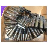 Lot of Large Caliber Shells on belt - marked 52