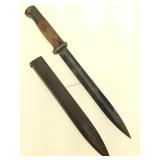 k98 bayonet marked s/155 and scabbard 44 asw