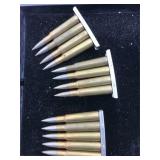 Vintage WWII 7mm ammo on strip clips - Steel