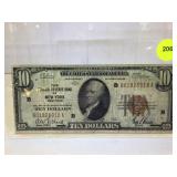 1929 $10 National Note - bank of New York, New