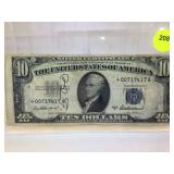1953 $10 Star Note Silver Certificate