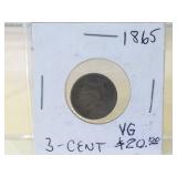 1865 Nickel 3-Cent Piece