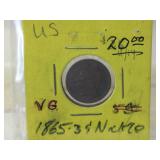 1865 Nickel 3-Cent Piece