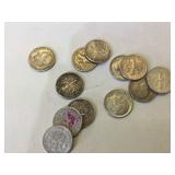 Silver Roosevelt Dimes - 12