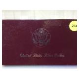 1984 Olympic Silver Dollar in box with info