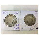 1906-D & O Barber Half Dollars in flips
