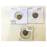 3 - Liberty Seated Silver Half Dimes