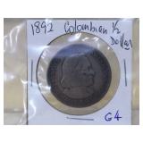1892 Columbian Silver Half Dollar