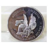 One Troy Ounce .999 Fine Silver Round -