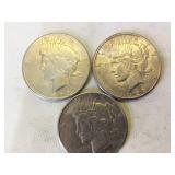 3X - 1922-S Peace Silver Dollars - 3 TIMES THE