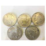 5X - 1922 Peace Silver Dollars - 5 TIMES THE