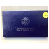 1993 Bill of Rights Proof Silver Dollar in box