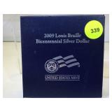 2009 US Mint Silver Proof Dollar in box - Louis