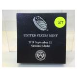 2011 Sept. 11 National Medal Silver Proof Dollar