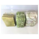 Lot of 3 Onyx blocks (all have damage), approx