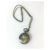 Quartz pocket watch w/chain