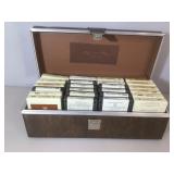 Carry case for 8 track tapes w content.