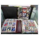 3 albums of sports cards