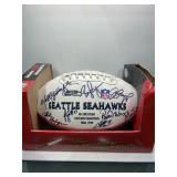 Vintage autographed Seattle Seahawks football no