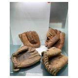 Vintage baseball gloves