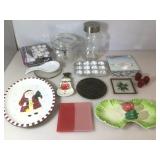 Christmas table decor, glassware and more.