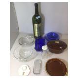 Miscellaneous glassware and more.