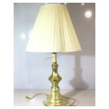 Lamp with wavy shade.