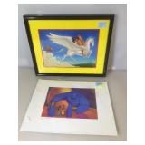 2 Disney Prints. One in frame.