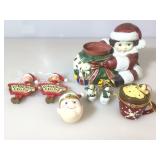 Two Trinket Box Ceramic Ornaments, Figural