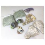 Assorted natural rocks and minerals including