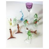 Assortment of Glass Figures including a frog
