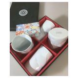 Set of 4- 4in Tall Tampopo Crinkle Cups.