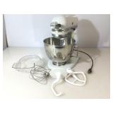 Kitchenaid mixer with attachments.