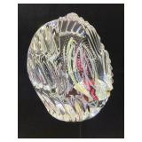 Art glass Paperweight style desk piece, signed