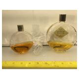 3 signed Lalique vintage perfume bottles, all vg