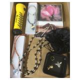 Velvet jewelry pouch, Flash light and more.