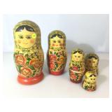 Wooden nesting doll made in USSR, missing parts,