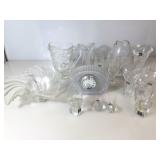 Lot of Mikasa Glass vases, decorations and more