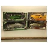 4 nib 1:24 scale die cast cars models, all new